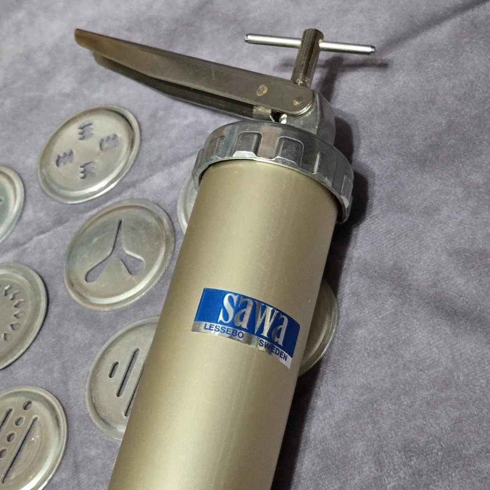Sawa 2000 Deluxe Cookie Press & Biscuit Maker Made In Sweden Incomplete VTG